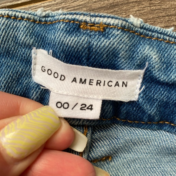 GOOD AMERICAN Good Vintage High-rise Straight
Stretch-Denim Fray jeans - Picture 12 of 16